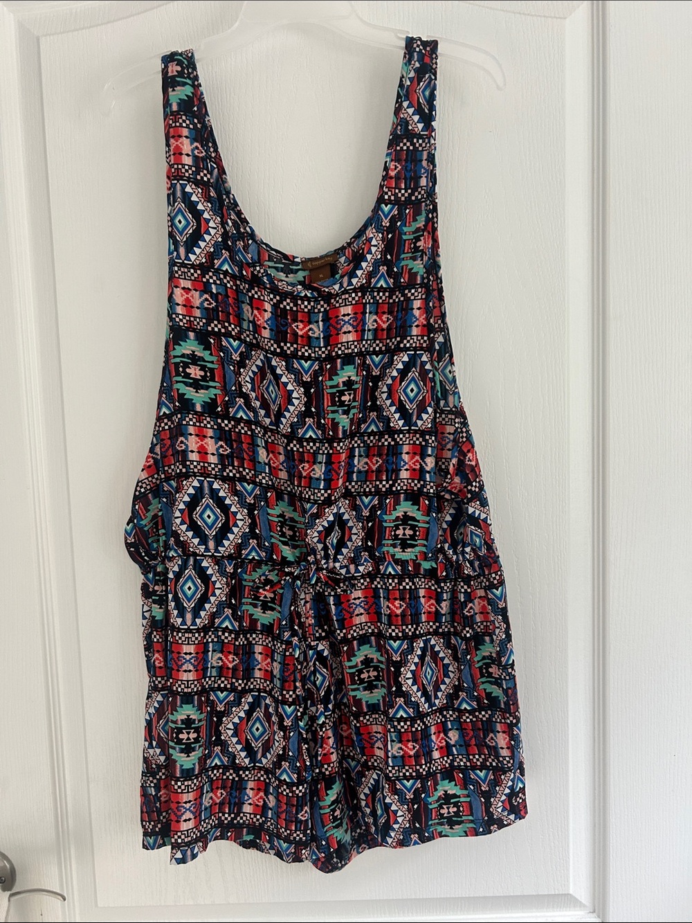 Copper Key Multicolor Aztec Print Romper xl runs small